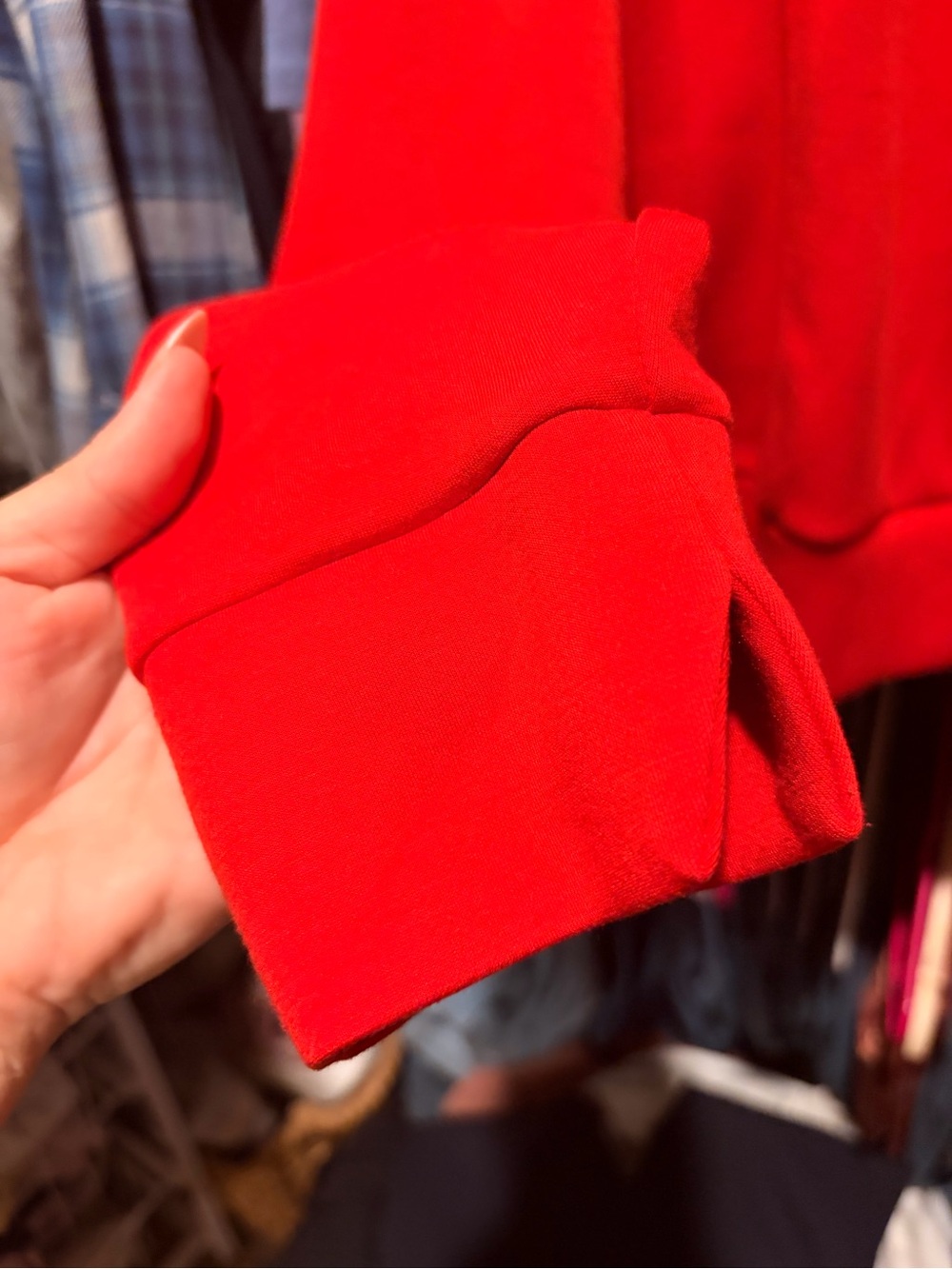 SPANX Red Half-Zip Puffer-Style Fleece Pullover - Picture 4 of 6
